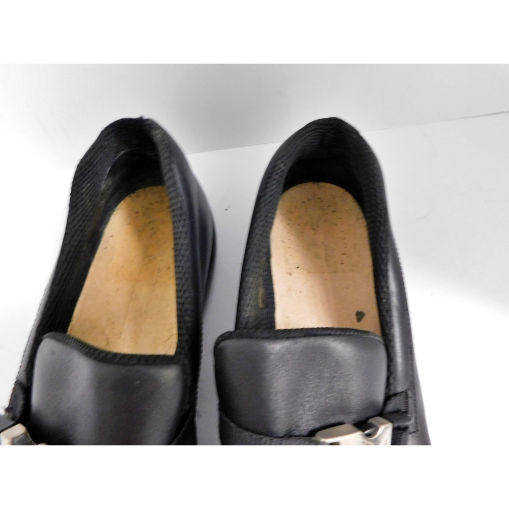 PRADA Silver Side Buckle Black Slip On Loafer - 11 US - Picture 5 of 7